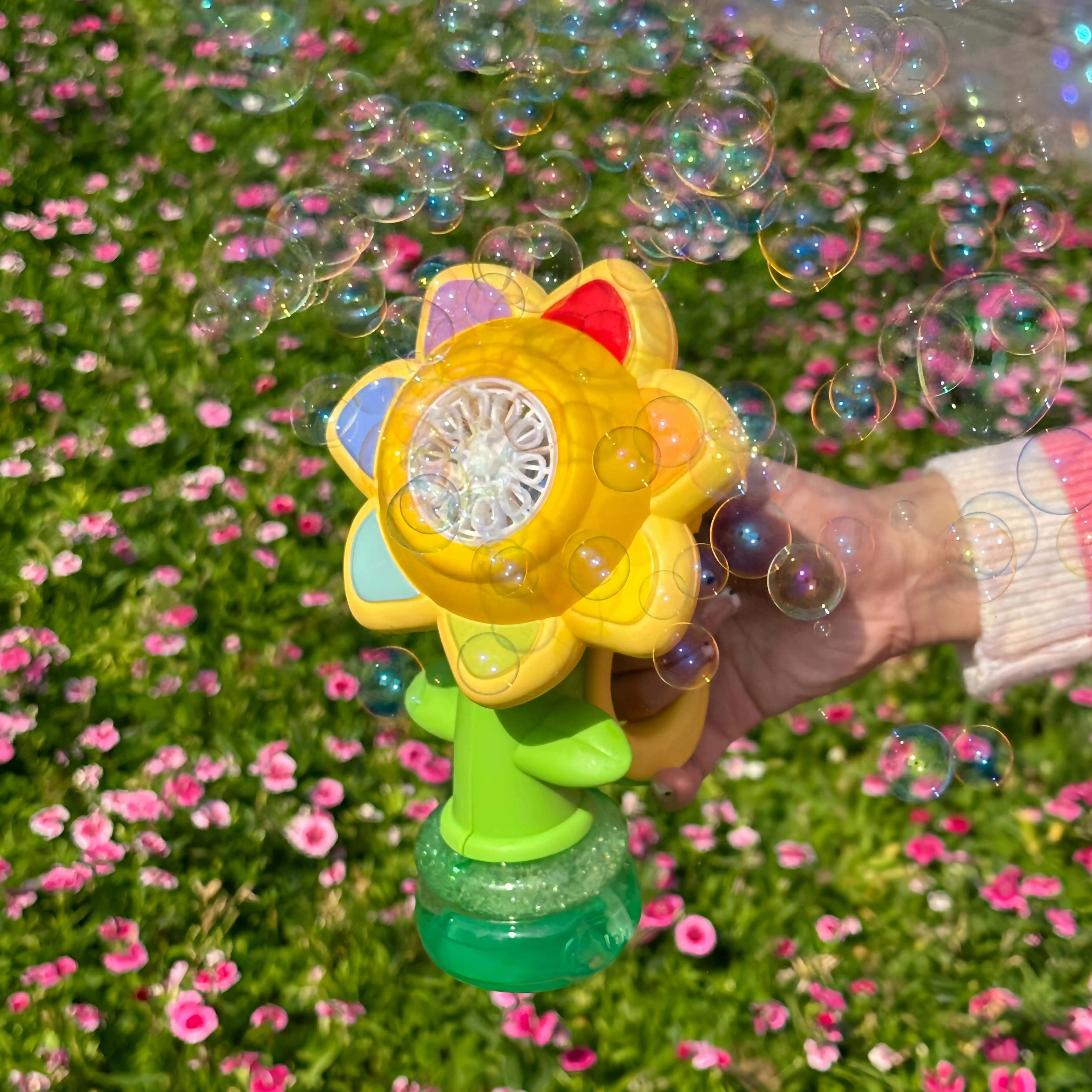 网红新款七色花向日葵泡泡机太阳花车载遥控手持全自动电动摇摆灯,玩具/童车/益智/积木/模型,泡泡机/吹泡泡类玩具,淘宝优惠券,粉丝福利购,淘宝优惠卷
