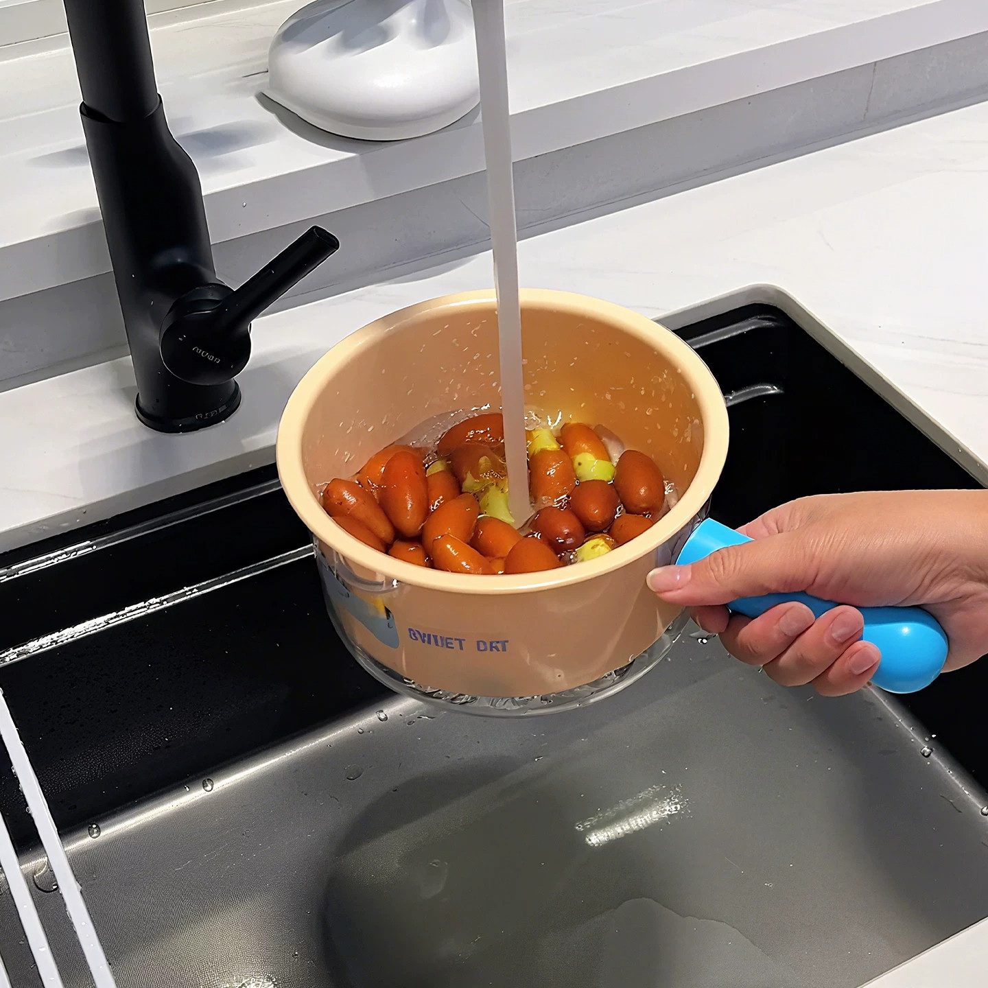 卡通造型塑料手提沥水洗菜盆可爱