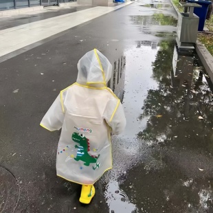 透明儿童雨衣防水卡通可爱防晒衣中小童宝宝雨披沙滩斗篷上学专用