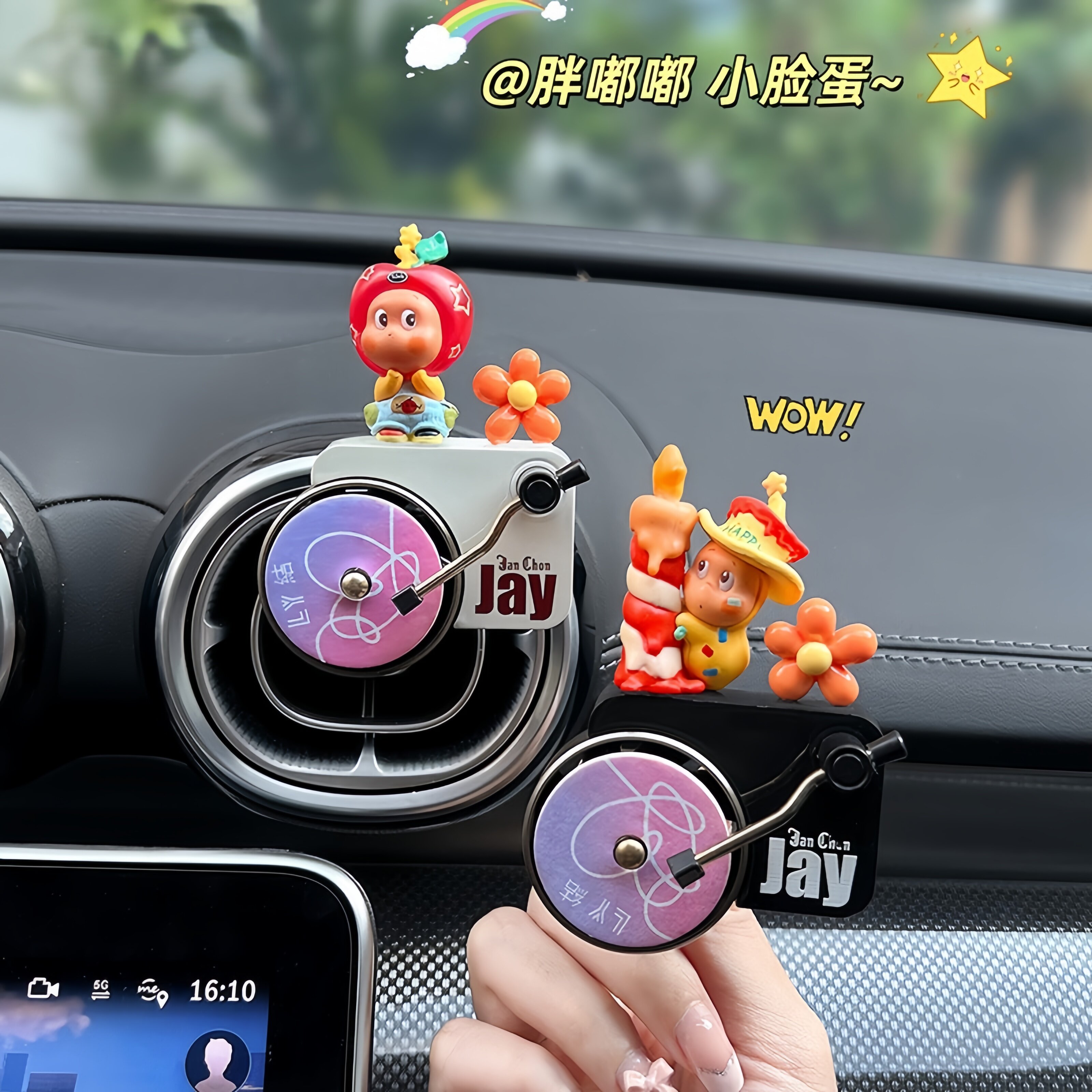 2026新款车载香薰汽车出风口香氛摆件星星人车内空调装饰可爱女生