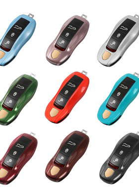 适用保时捷卡宴原厂漆钥匙壳帕拉梅拉包Macan911套卡曼718Cayma扣
