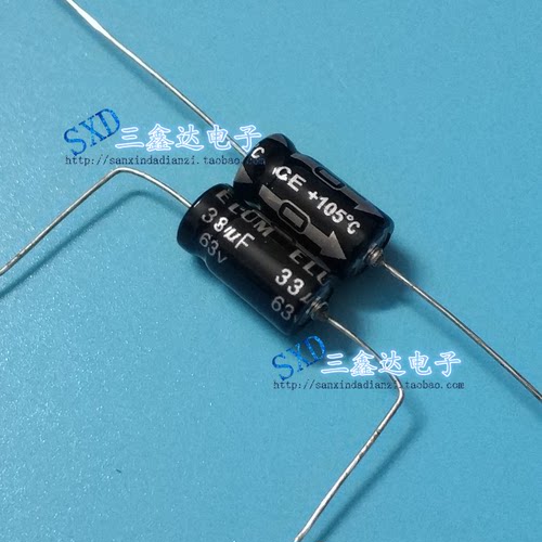 63V33uf 63V全新原装卧式轴向有极性铝电解电容 63V33uf 8X16mm