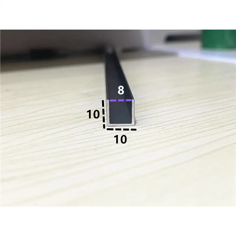 铝合金u型槽10x1mm黑白银u形槽