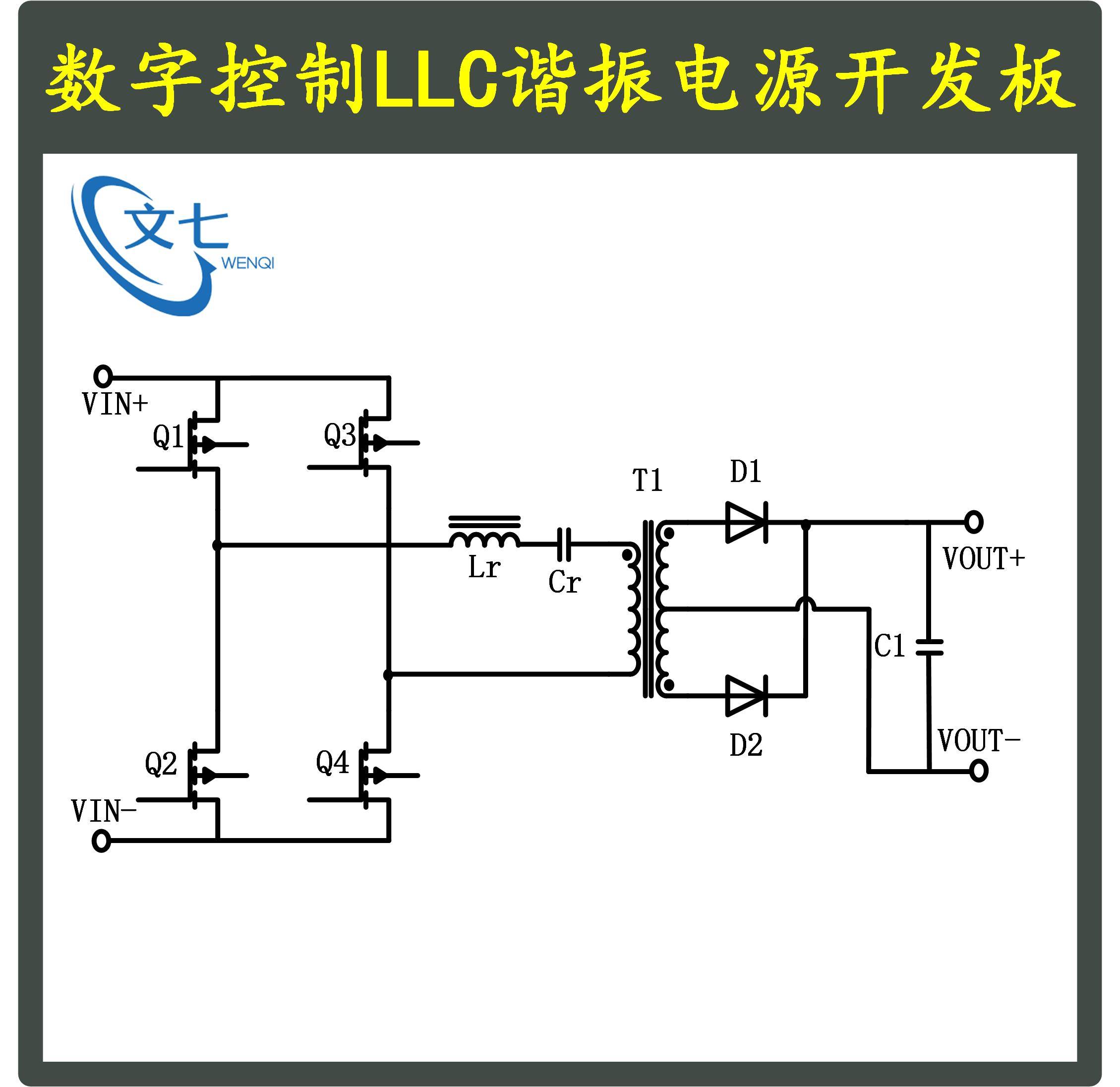 DSP数字控制LLC串联谐振开关电源开发板学习板评估板DC变换器设计