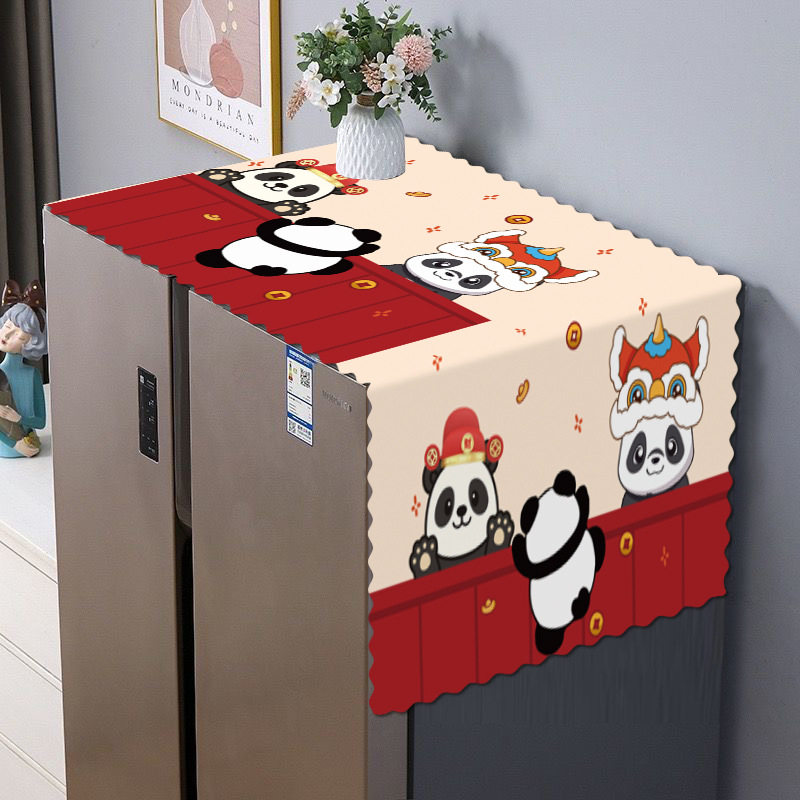 2025新款电冰箱上面的顶防尘盖布防尘罩单双开门防尘布盖巾家用