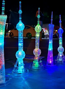 广州塔模型发光底座小蛮腰东方