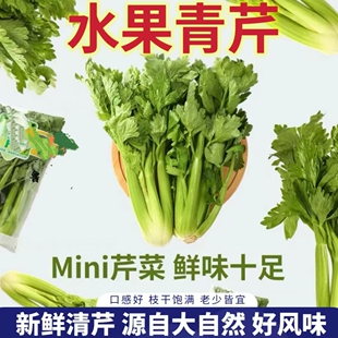 云南高原水果清芹生吃新鲜水果芹菜西芹当季蔬菜现采现发绿青菜3