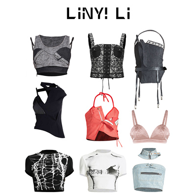 张靓颖邝玲玲同款折扣吊带短袖