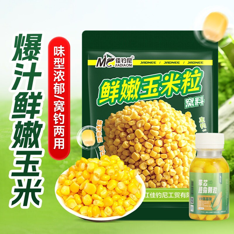 鲜嫩水果玉米钓鱼专用窝料鲤鱼草图片
