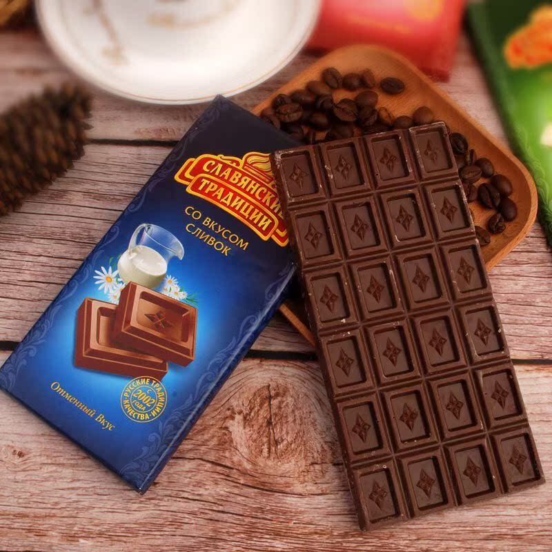 俄罗斯金色地标牌榛仁巧克力 80g/块    四块
