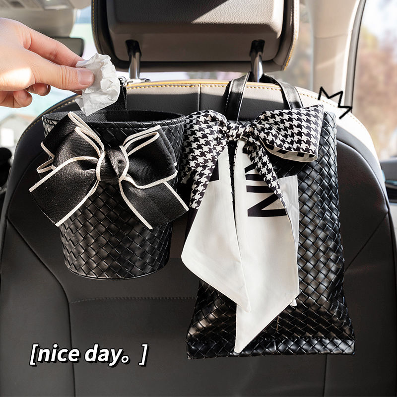 车载垃圾桶汽车内用置物桶2024