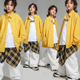 子套装 裤 男童少儿hiphop演出服女孩 工装 街舞儿童潮服帅气条纹衬衫