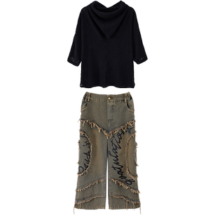 街舞儿童潮服hiphop男女童嘻哈酷帅废土风套装夏季潮牌表演出服装