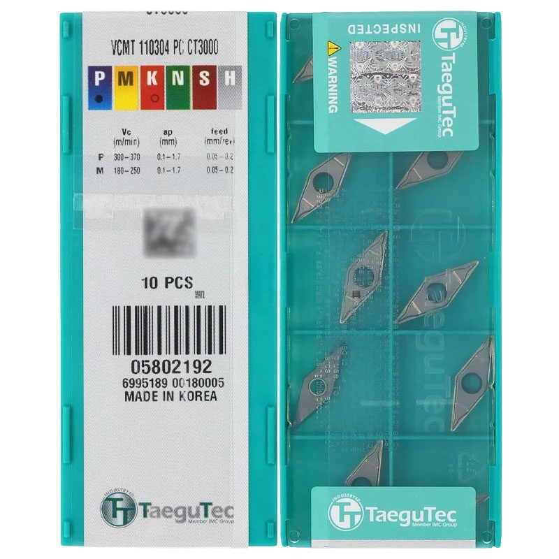 韩国特固克 Taegutec 数控刀片 VCMT110304-PC CT3000 金属陶瓷