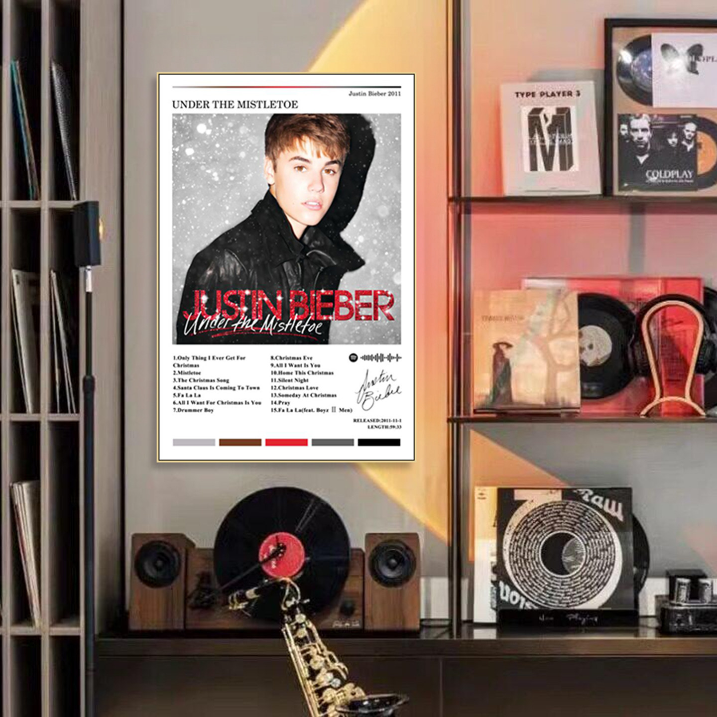 贾斯丁比伯专辑海报Justin Bieber欧美流行音乐明星卧室周边挂画