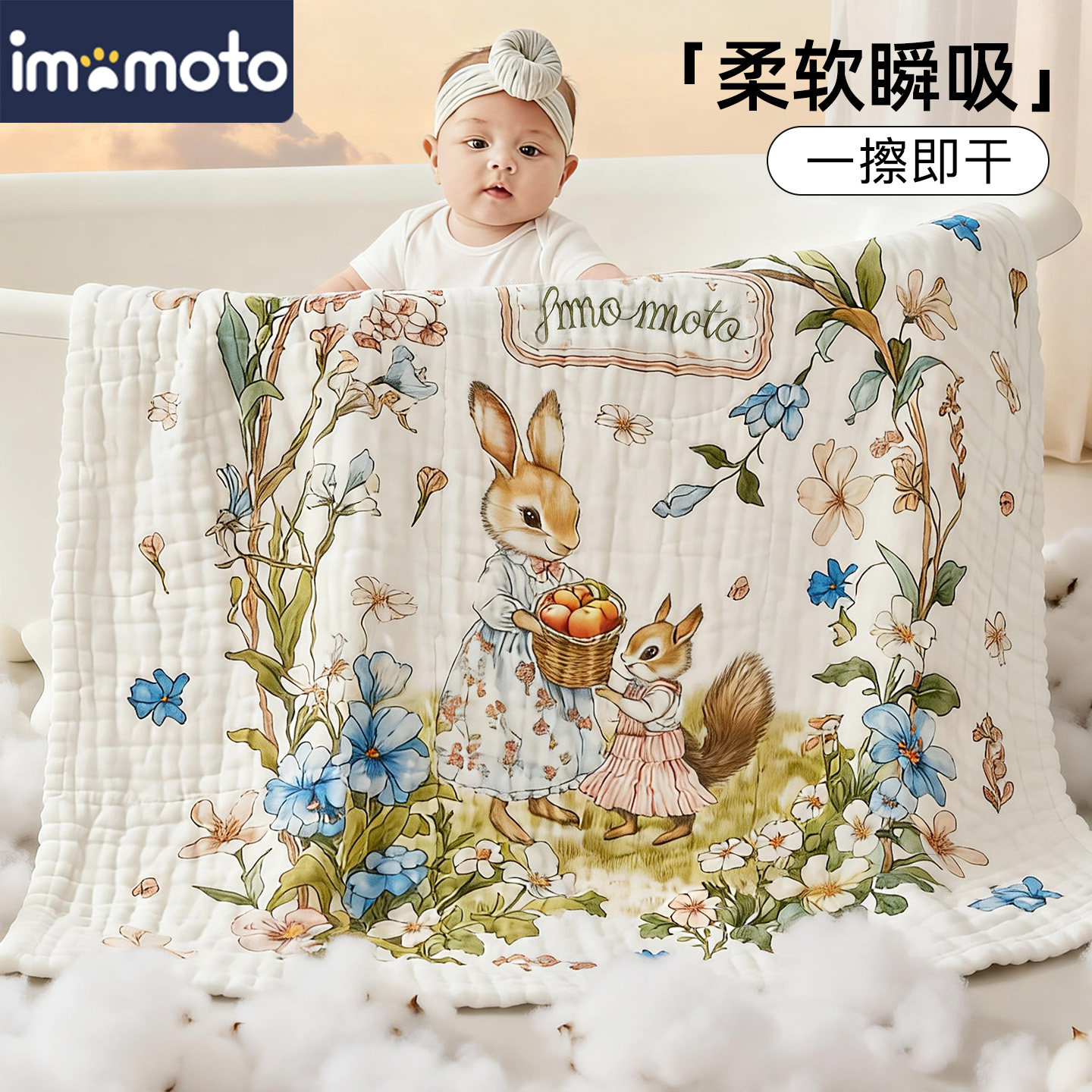 婴儿纱布盖毯夏季薄款空调被新生宝宝幼儿园午睡毯儿童四季小被子