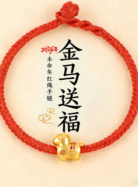 2026本命年红绳手链马上发财