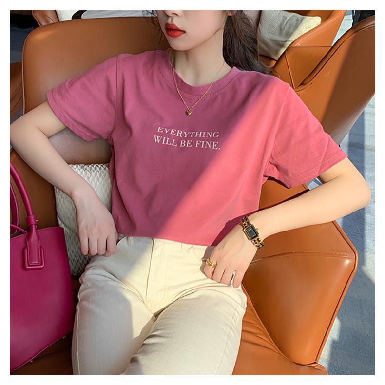 women top Short-sleeved women T-shirt Round for T-shirt