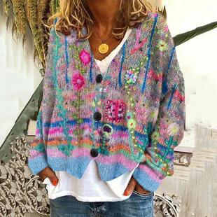 female casual winter loose sweaters ladies clothes trendy
