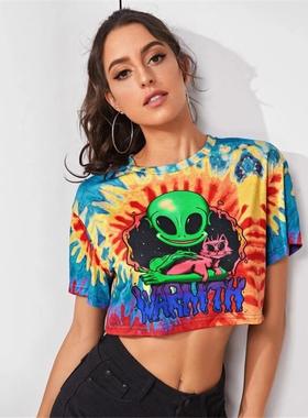 tee long-sleeve dye print letter boy kid fashionable patpat