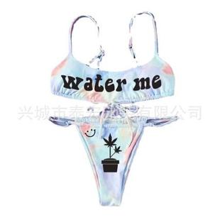 Dark punk style multi-string bikini swimsuit sexy bikini