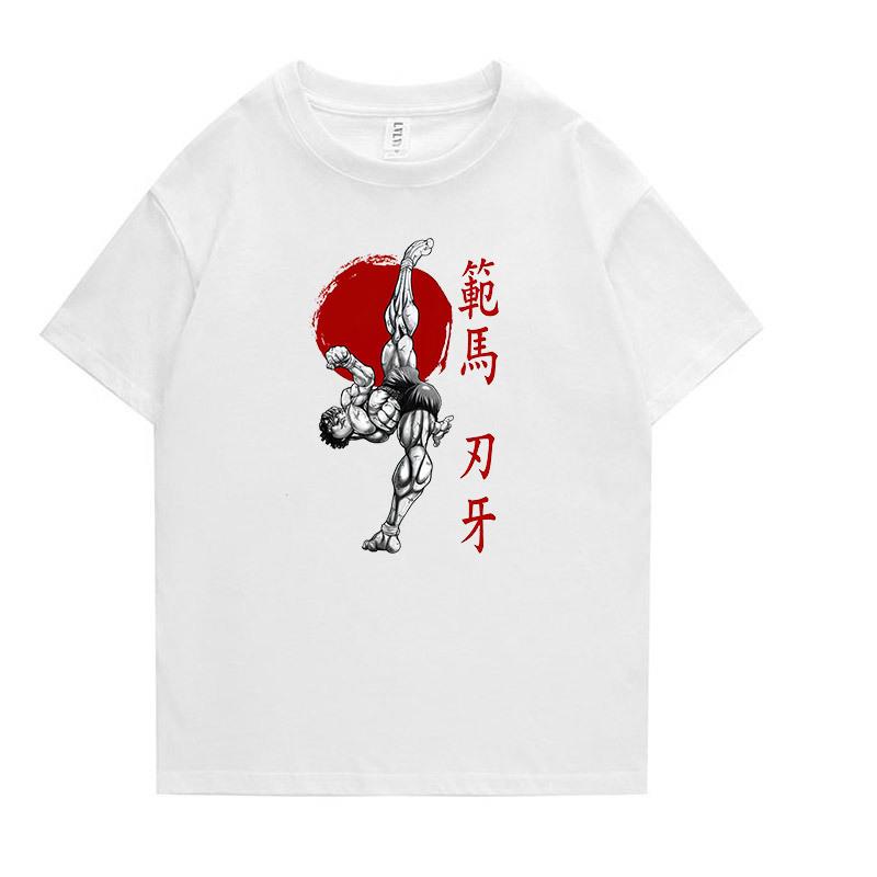 japanese anime baki hanma the grappler graphic print shirt