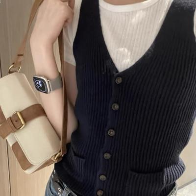 matching high-end casual wear casual versatile retro vest