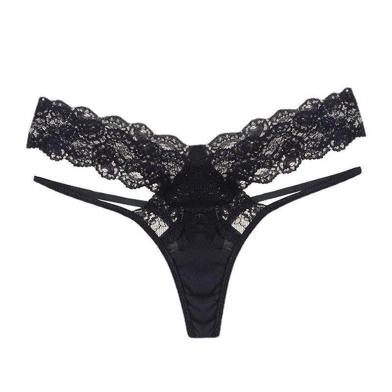 Hot Girls Waist Lace Panties Women Low Lace-up Thong Sexy