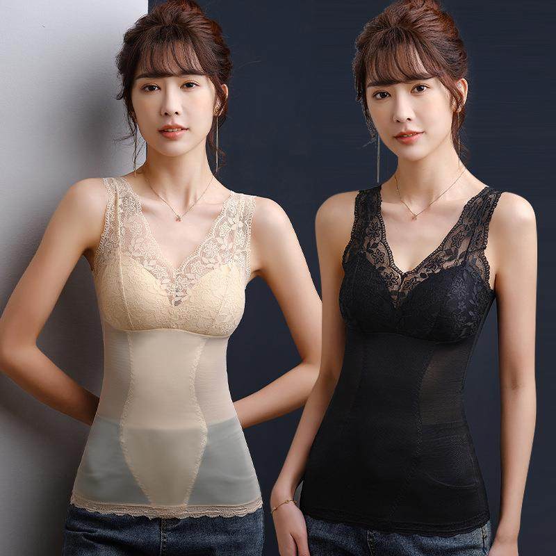 ultra-thin body tummy-tightening lace one-piece cup mesh