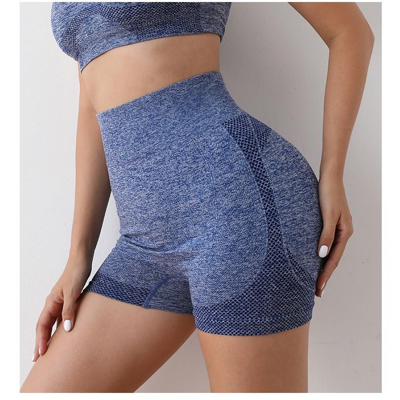 Yoga sports shorts high waist tummy stretch leggings peach