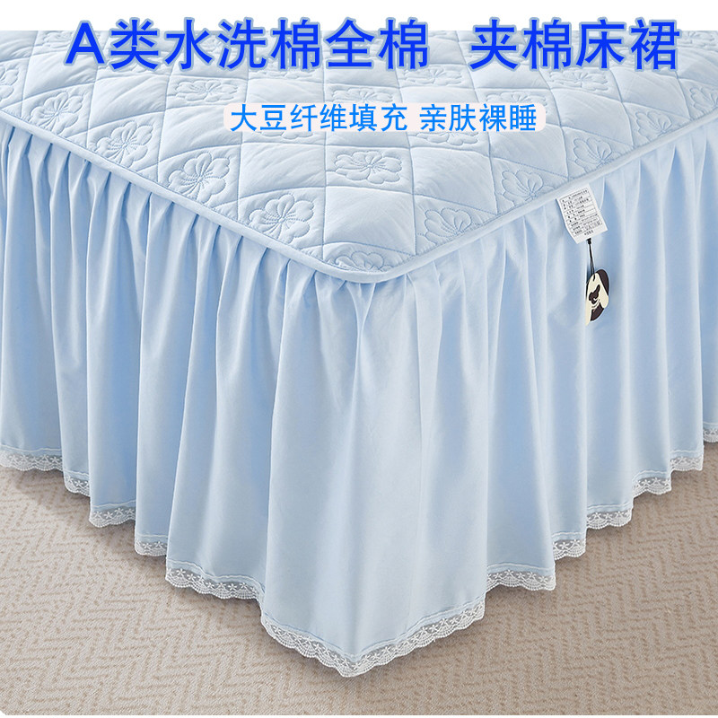 花边床裙美观舒适全棉面料图片