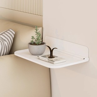 可折叠墙上置物架浴室厕所床头手机免打孔宿舍收纳架机顶盒架神器