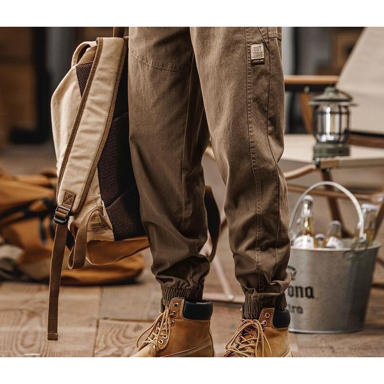 2025新款工装裤男士秋季新款宽松哈伦束脚男生运动休闲长裤工装百