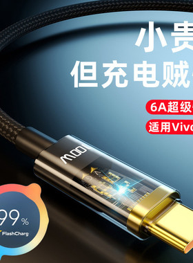 适用vivoY300pro+原装正品充电线V2456A 充电器type c手机数据线90W专用超级快闪充6Avivitapctypuc车载v1v0