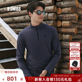 25冬季 新款 时尚 KSWISS盖世威T恤男 百搭休闲针织长袖 上衣1012094