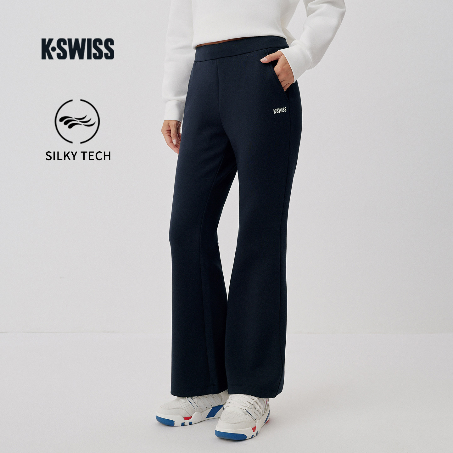 KSWISS盖世威裤子女新款舒适百搭时尚休闲针织运动长裤1912107
