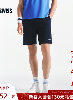 KSWISS盖世威运动裤男 新款 百搭潮流舒适休闲针织短裤1011629
