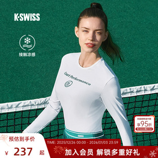 T恤 吸湿舒适休闲透气百搭长袖 1910095 凉感春季 KSWISS盖世T恤女