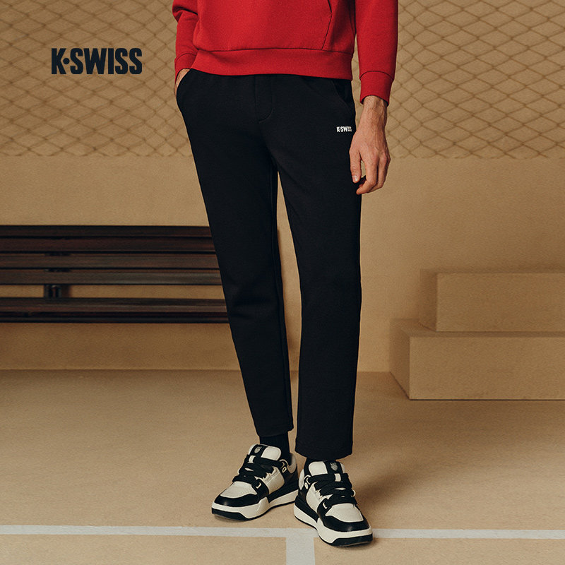 【明星同款】KSWISS盖世威运动裤男简约百搭休闲针织长裤1011481