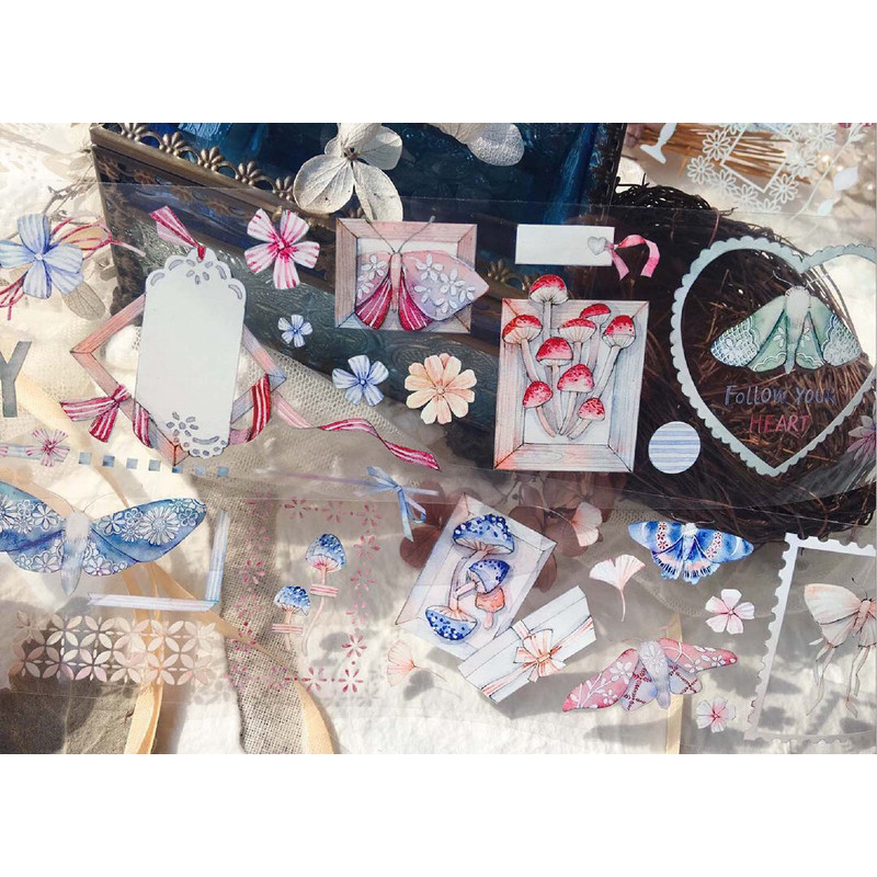手帐胶带分装时间格子DIY贴纸pet