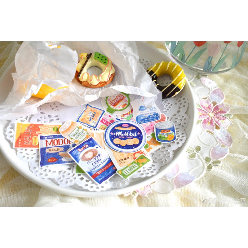 和纸胶带分装野莓实验室 野餐小食 零食多多 轻食企鹅 DIY手帐pet