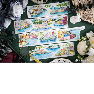 手帐胶带分装猫知道一切贴纸咕卡