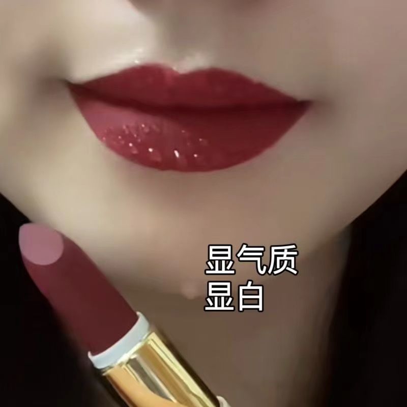 气场复古姨妈色口红不易图片