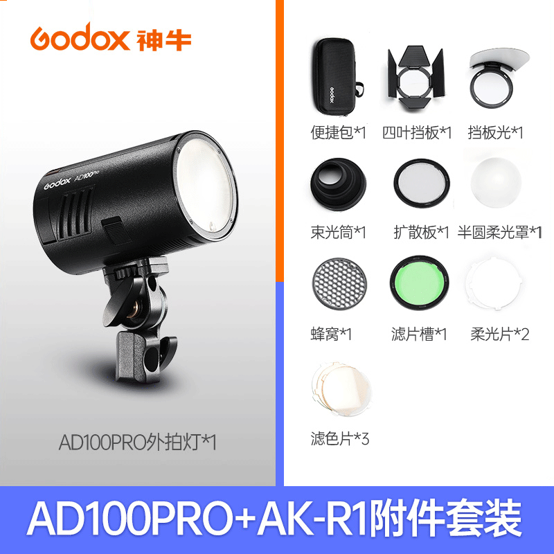 神牛（Godox）神牛AD100pro外拍闪光灯单反相机口袋外拍灯便携TTL