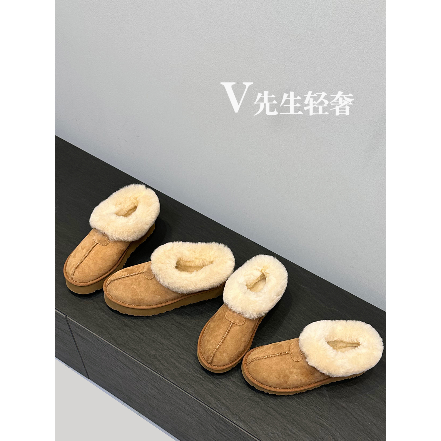 塔茨特羊皮毛一体厚底雪地靴女