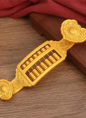 如意算盘摆件铜实心客厅办