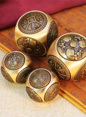 黄铜六面圆球型解压转手把