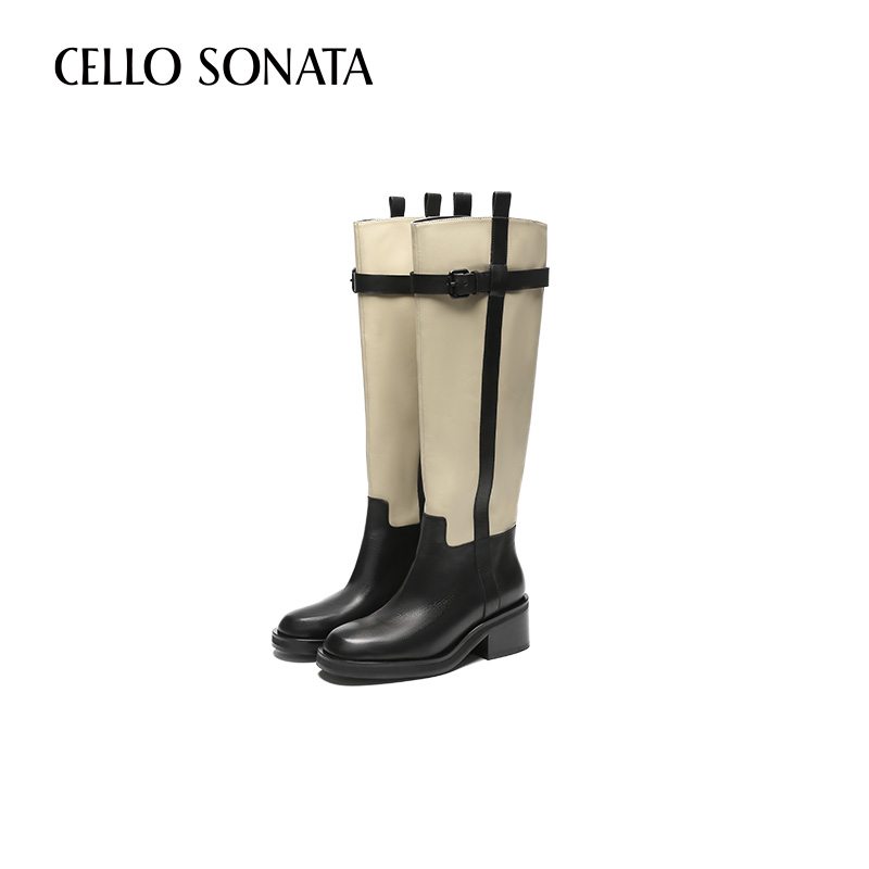 celllosonata可脱卸皮草长靴