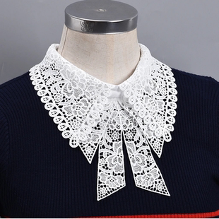花边蕾丝配饰领子女韩版单独衬衫衣领装饰领圈时尚百搭领结假领子