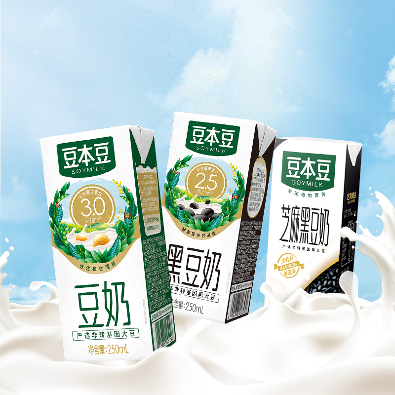 豆本豆芝麻黑豆奶250ml*12组合装